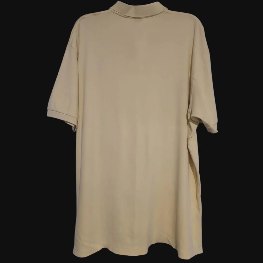 Ralph Lauren Mens Short Sleeve Pale Yellow Polo, Dark Blue Pony XL 100% Cotton